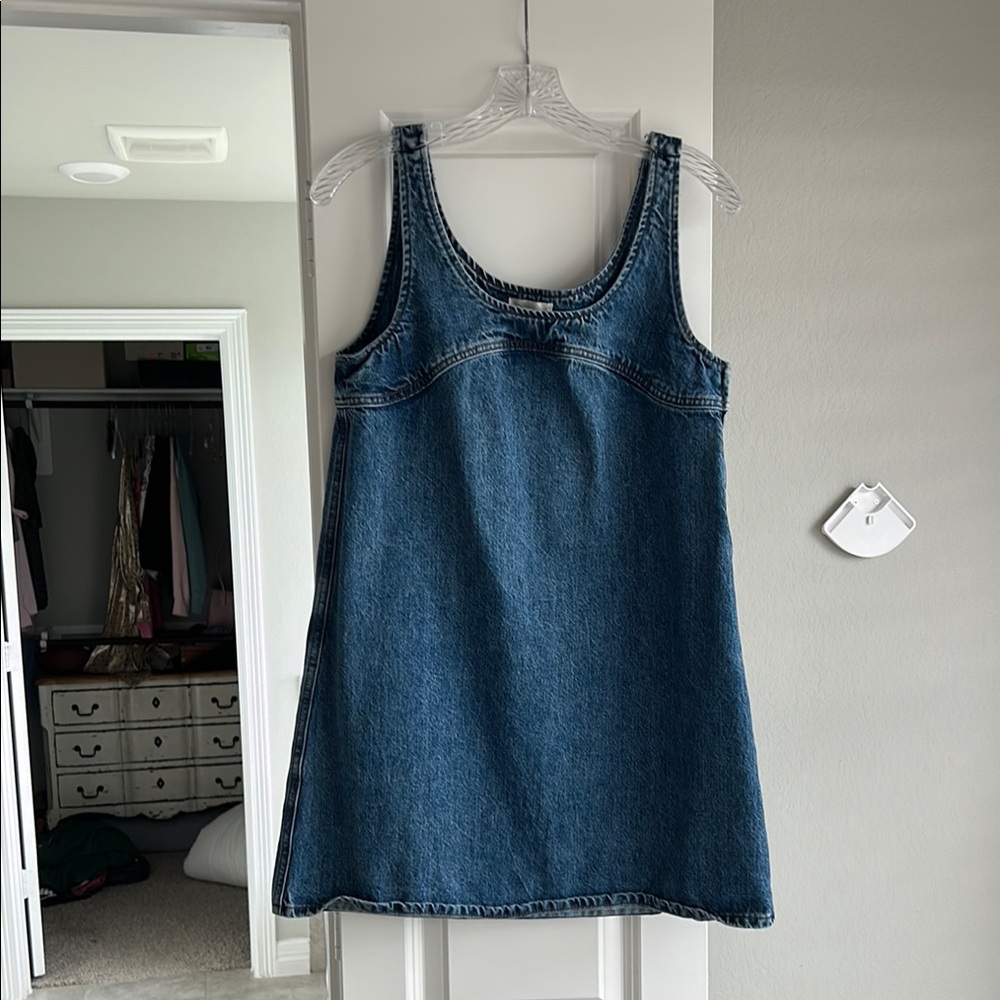 Frame Denim Blue Sleeveless Scoop Neck Sundress